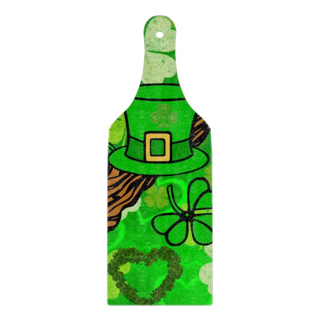 Planche à découper en verre Bonne fête de la Saint (Devant)