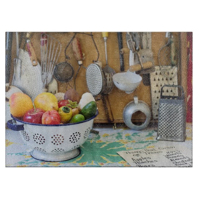Planche à découper en verre Country Kitchen 15"x11 (Devant)