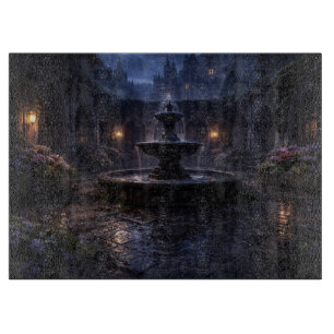 Planche à découper en verre Courtyard Fountain