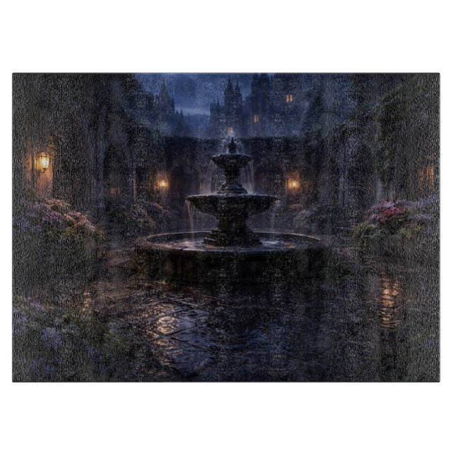 Planche à découper en verre Courtyard Fountain (Devant)