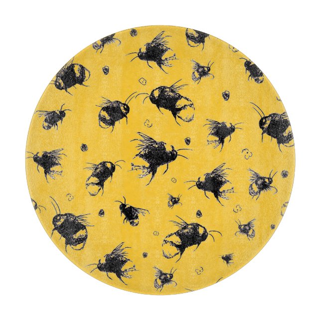 Planche à découper en verre d'abeille - Nature Lov (Devant)