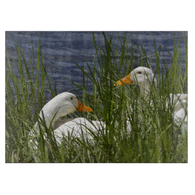 Planche à découper en verre de canard (Devant)