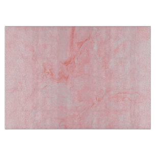 Planche à découper en verre de marbre rose