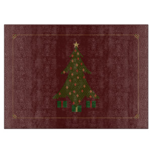 Planche à découper en verre de Noël