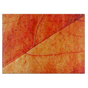 Planche à découper en verre décoratif feuille d'au