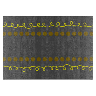 Planche à découper en verre décoratif gris charbon