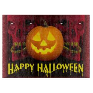 Planche à découper en verre décorative Halloween/C