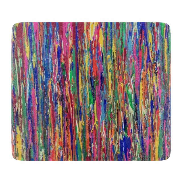 Planche à découper en verre Deluge 6 x 7 Déco (Devant)