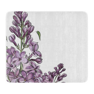 Planche à découper en verre élégante à motif de li