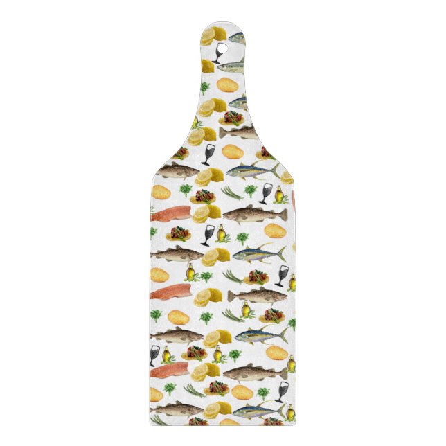 Planche à découper en verre en forme de poisson (Devant)