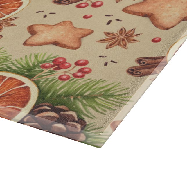 Planche à découper en verre épice de vacances (Coin)