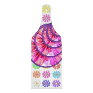 Planche à découper en verre Floral