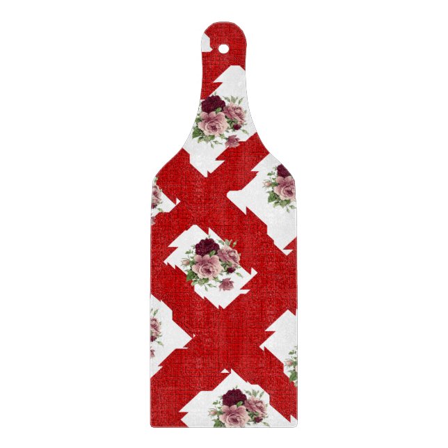 Planche à Découper en Verre Floral (Devant)