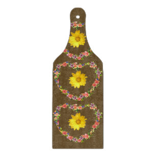 Planche à découper en verre Floral