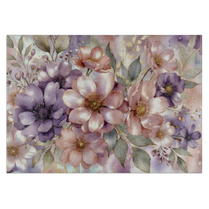 Planche à découper en verre floral Cadeau de cuisi