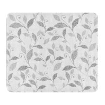 Planche à découper en verre floral texturé