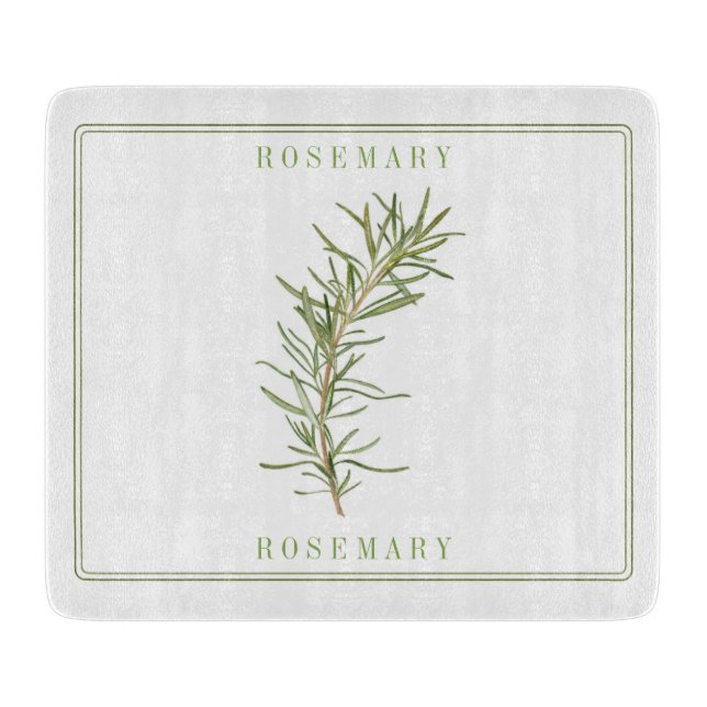 Planche à découper en verre FRESH ROSEMARY 6x7 (Devant)