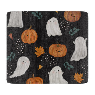 Planche à découper en verre Halloween – Fantômes, 