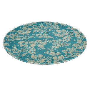 Planche à découper en verre Hibiscus Pareau Hawaïe