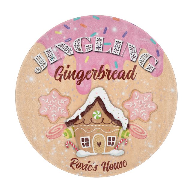 Planche à découper en verre Jingling Gingerbread m (Devant)