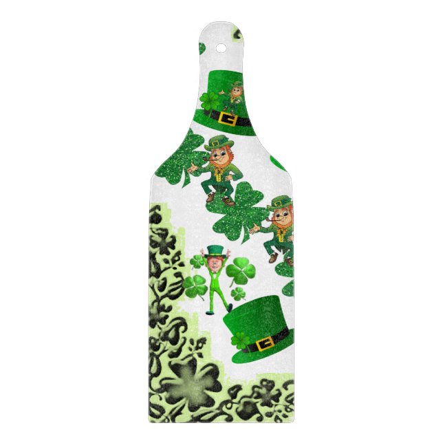 Planche à découper en verre Joyeuse St. Patrick's  (Devant)