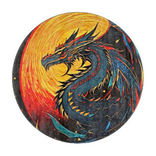 Planche à découper en verre Majestic Fantasy Drago