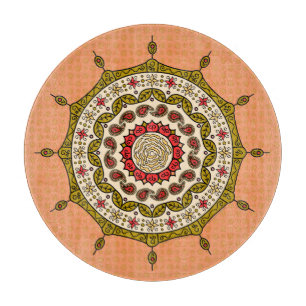 Planche à découper en verre Mehndi Fantasy Gold