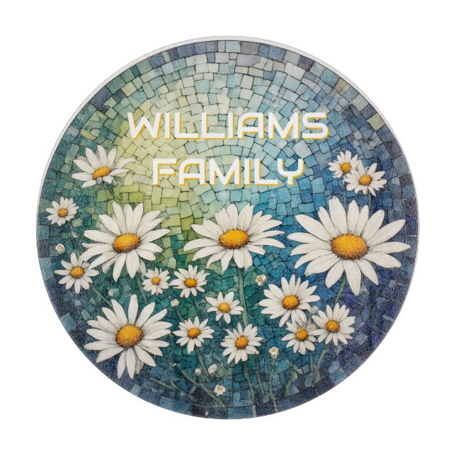 Planche à découper en verre Mosaic Daisy (Devant)