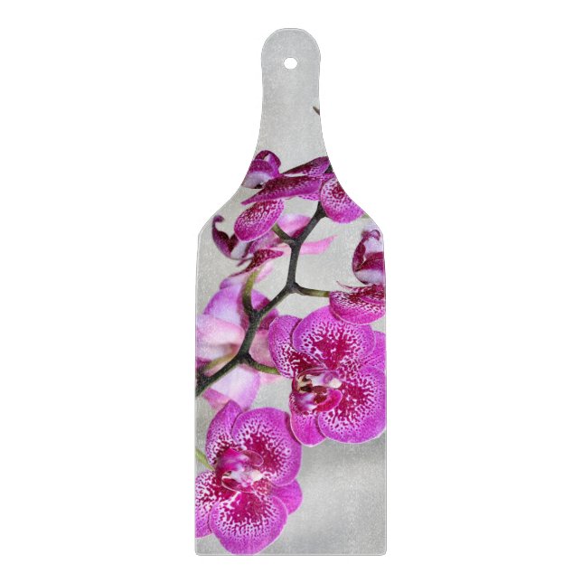 Planche à découper en verre Orchidées (Devant)