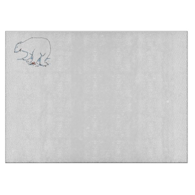 Planche à découper en verre Ours Polaire (Devant)