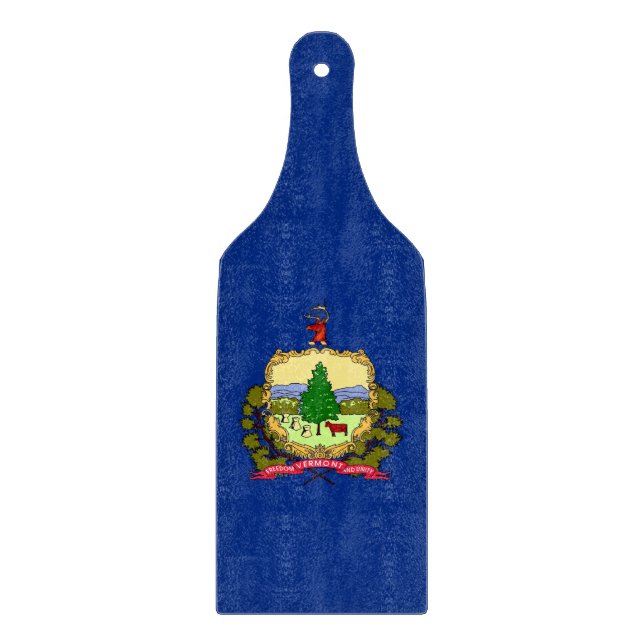 Planche à découper en verre paddle drapeau du Verm (Devant)