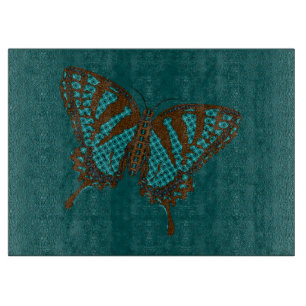 Planche à découper en verre Papillon indigène