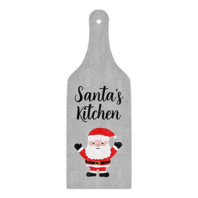Planche à découper en verre Père Noël mignon cadea (Devant)