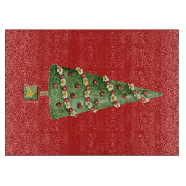 Planche à découper en verre pour arbre de Noël de  (Devant)