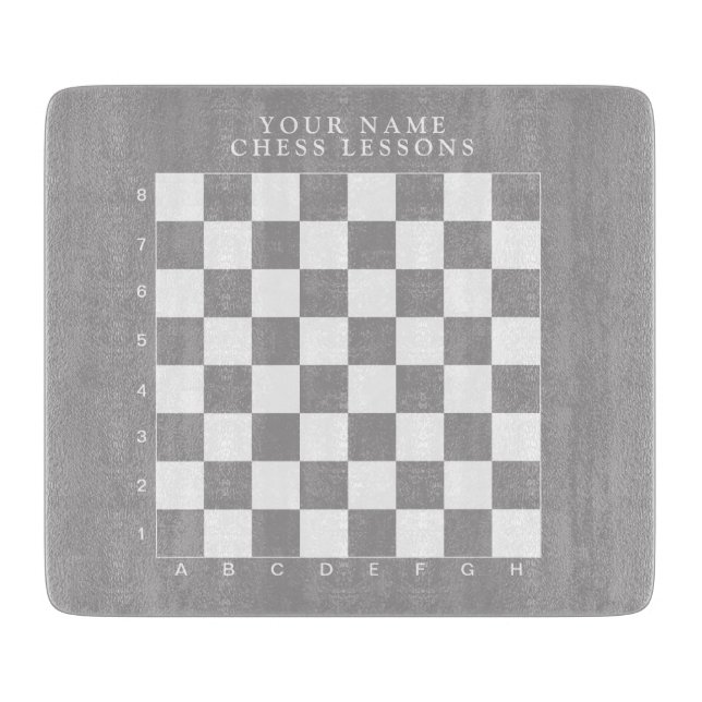 Planche à découper en verre pour jeux d'échecs de  (Devant)
