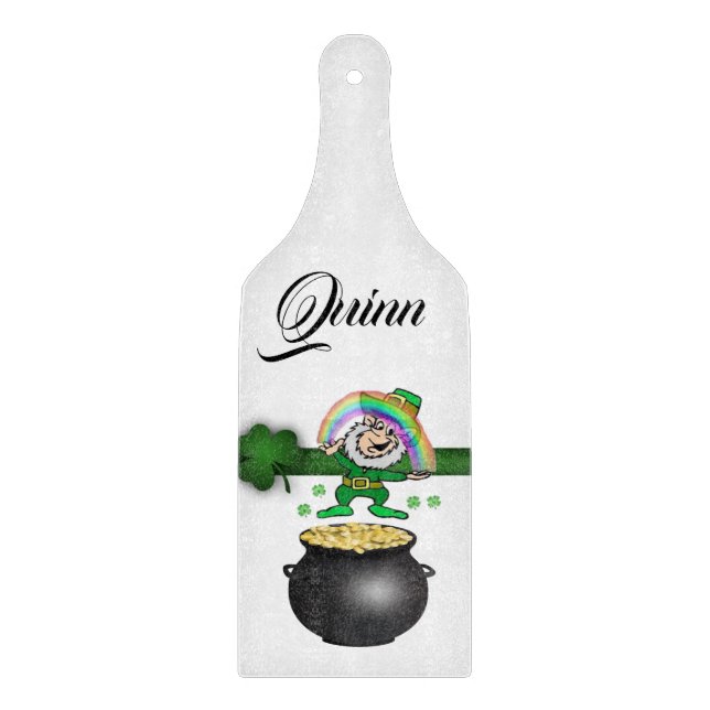 Planche à découper en verre pour la Saint-Patrick (Devant)