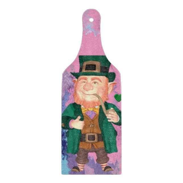 Planche à découper en verre pour la Saint-Patrick (Devant)