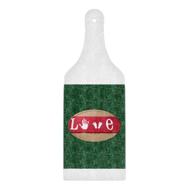 Planche à découper en verre pour la Saint-Valentin (Devant)