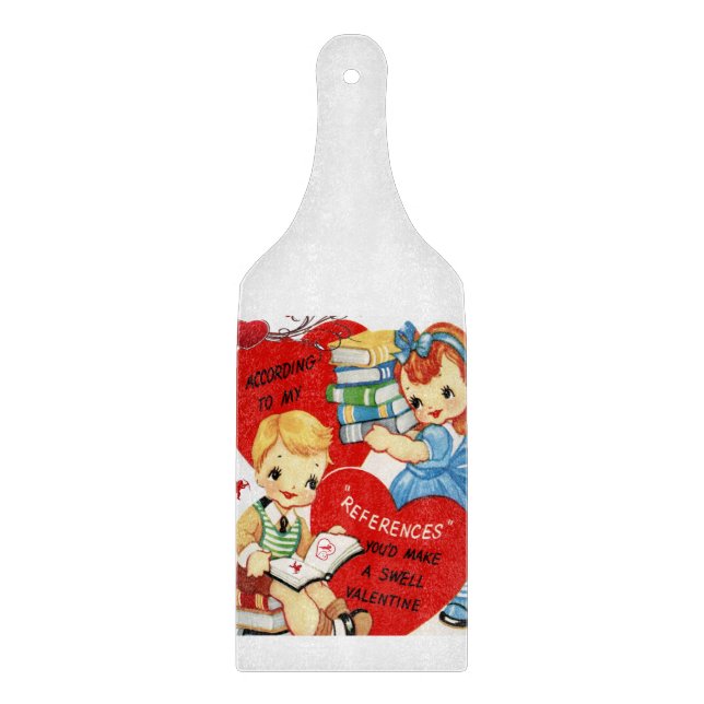 Planche à découper en verre pour la Saint-Valentin (Devant)