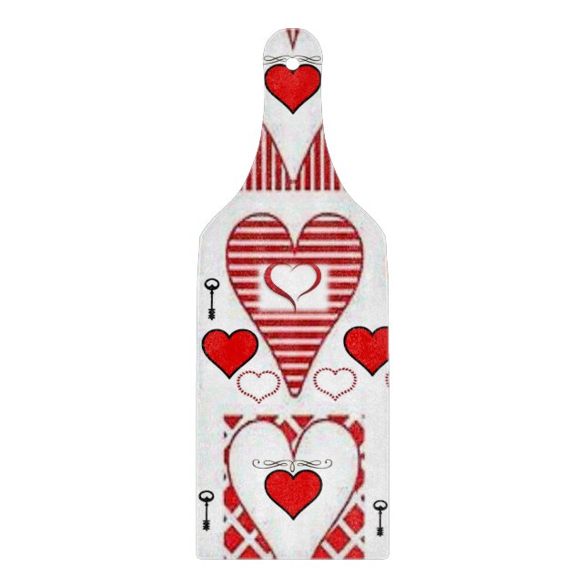 Planche à découper en verre pour la Saint-Valentin (Devant)