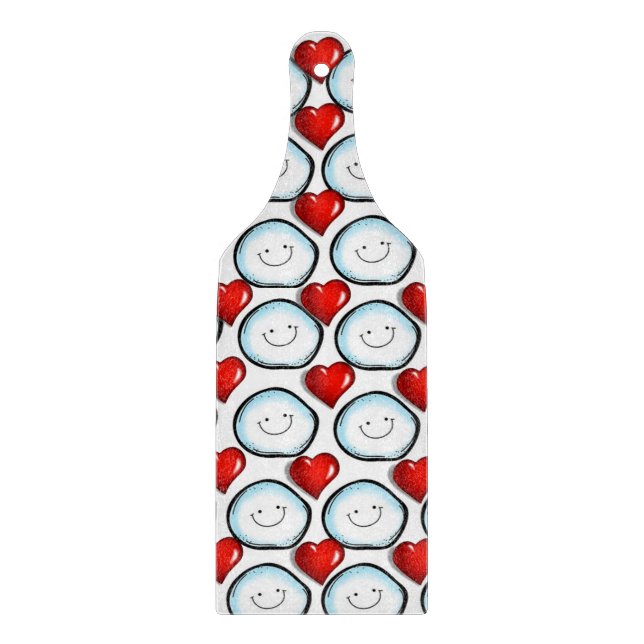 Planche à découper en verre pour la Saint-Valentin (Devant)