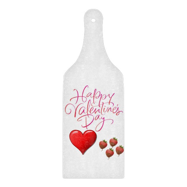 Planche à découper en verre pour la Saint-Valentin (Devant)