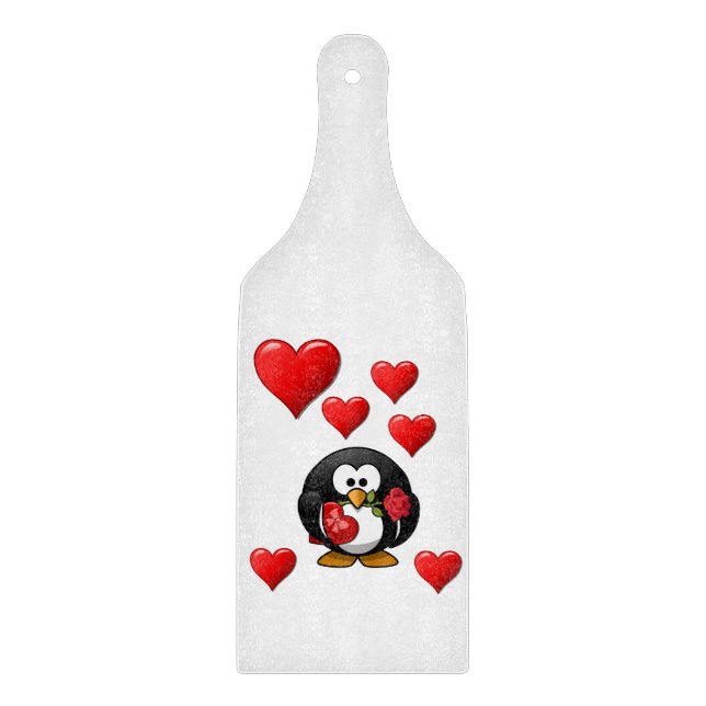 Planche à découper en verre pour la Saint-Valentin (Devant)