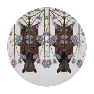 Planche à découper en verre rond Fox volante
