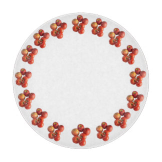 Planche à découper en verre rond pour pommes et to
