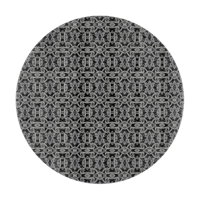 Planche à découper en verre ronde GOTHIC 12" (Devant)