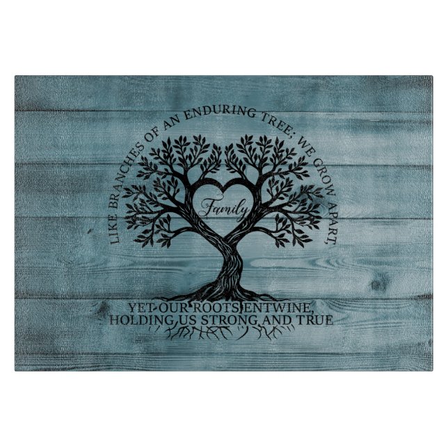 Planche à découper en verre Tree of Life Family su (Devant)