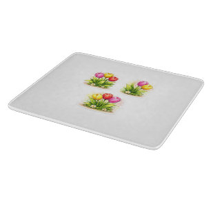 Planche à découper en verre Tulip