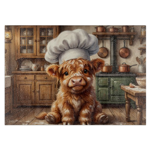 Planche à Découper en Verre Vache des Highlands Pâ