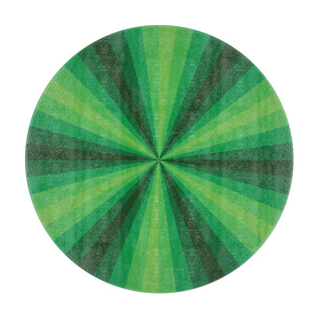 Planche à découper en verre vert illusion d'optiqu (Devant)